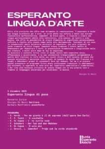 Volantino con scaletta concerto